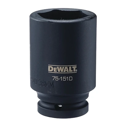 Metric Deep Impact Socket, 6-Point, 3/4 In. Drive, 38mm