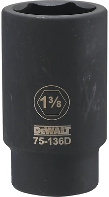 SAE Deep Impact Socket, 6-Point, 3/4 In. Drive, 1-3/8 In.