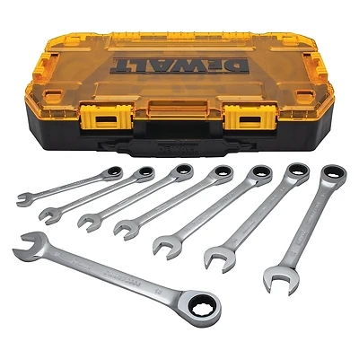 DeWalt DWMT74734 8-Pc Metric Ratcheting Combination Wrench Set