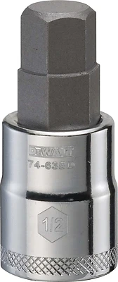 DeWalt DWMT74635OSP Hex Bit Socket, 1/2 In. Tip, 3/8 In. Drive