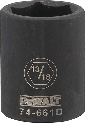 SAE Impact Socket, 6-Point, Black Oxide, 1/2 In. Drive, 13/16 In.