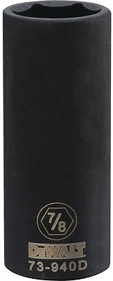 DeWalt DWMT73940OSP Deep Impact Socket, 1/2 In. Drive, 7/8 In., 6-Point