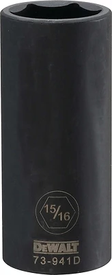 DeWalt DWMT73941OSP Deep Impact Socket, 6-Point, 1/2 In. Drive, 15/16 In.