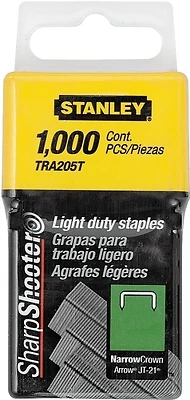 Sharpshooter Light-duty Narrow Crown Staple 1/4 In. (1000 Pk) Model Tra204t