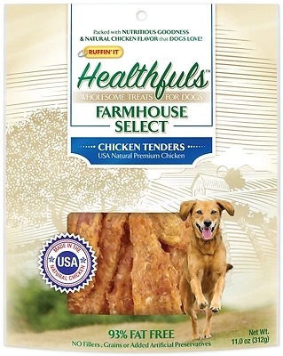 Healthfuls 08500 Farmhouse Selects Dog Treats, Chicken Jerky, 11-oz.