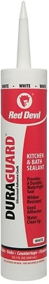 Duraguard Kitchen/Bath Siliconized Acrylic Caulk, White, 10.1-oz.