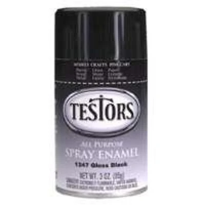 Testors Craft Spray Paint, Black Gloss, 3-oz.