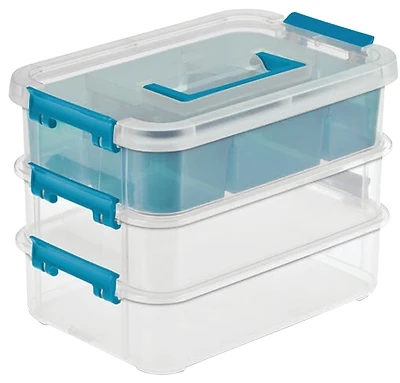 Stack & Carry 3-Layer Handle Box With Tray