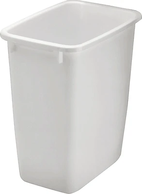 Rubbermaid Waste Basket, 21 Qt, Plastic, White, 15 In H