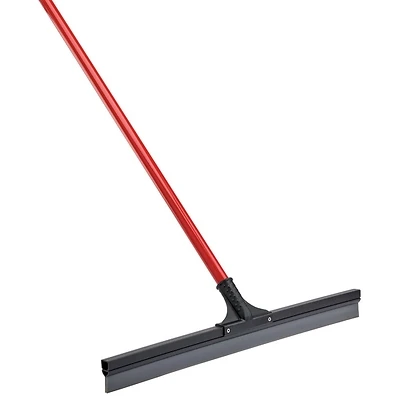 Libman 515 Floor Squeegee, 24 In. Rubber Blade, Steel Handle, Red