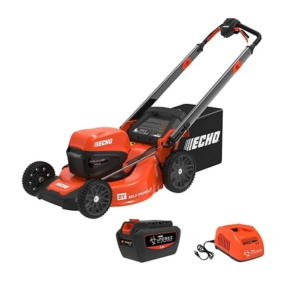 Echo eFORCE 56V 21-In Cordless Self-Propelled Lawn Mower, 5.0Ah Battery
