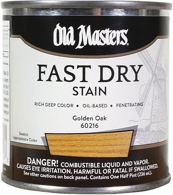 Fast Dry Wood Stain 60216 Golden Oak For Interior Wood Projects