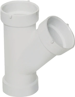 2 Inch Dwv Pvc Wye Fitting, Schedule 40, Hub Connection, Model 192302l
