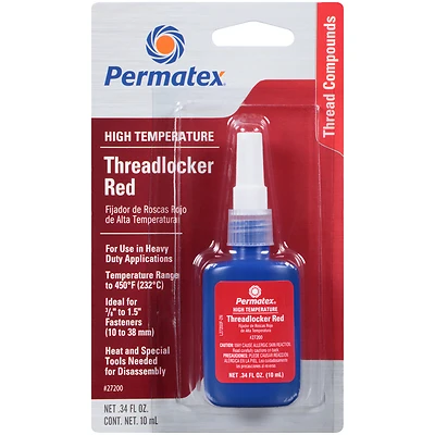 Permatex 27200 Threadlocker, Liquid Red, 10 mL