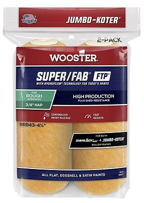 Wooster Super/fab Ftp Synthetic Blend Paint Roller Cover 3/4 In. X 4-1/2 In. 2 Pk