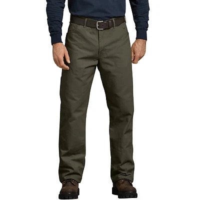 Carpenter Jeans, Duck Fabric, Relaxed Fit, Moss Green, Men's 40 x 30-In.