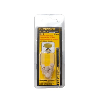 Eazypower Isomax Flat Birch Head Plug 1/4 in. Dia. 20 pk