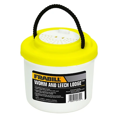 Compact Bait Bucket, Yellow/White