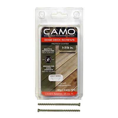 Deck Screws 1-7/8 Inch Protech Coated Trimhead 100 Count