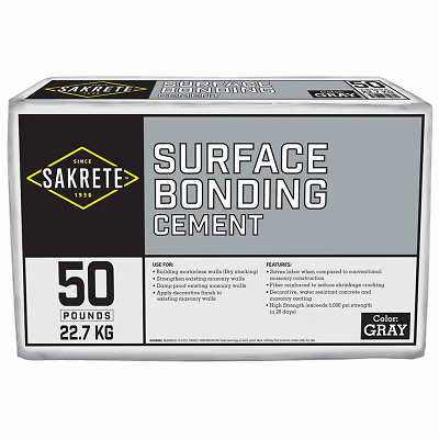 Surface Bonding Cement, Gray, 50 Lb.