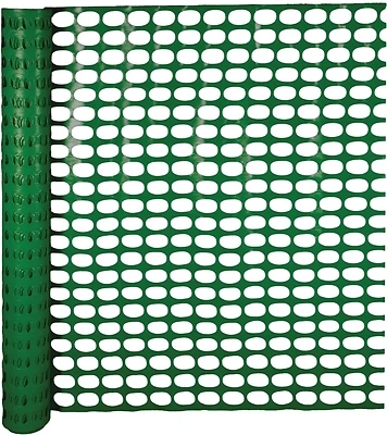 Snow Fence 100 Ft L, 1-3/4 X 2-1/2 In Mesh, Green Polyethylene