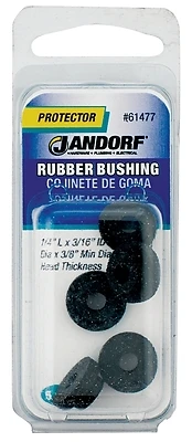 3/8 In. Rubber Bushing 5 Pk, Model 61477, Insulates And Reduces Vibration