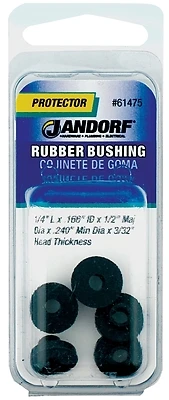 0.240 In. Rubber Bushing 5 Pk, Model 61475, Insulates And Reduces Vibration