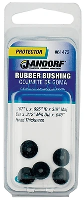 0.212 In. Rubber Bushing 5 Pk, Model 61473, Insulates And Reduces Vibration