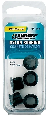 7/16 In. Nylon Bushing 5 Pk, Model 61442, Insulates Cables, Push To Connect