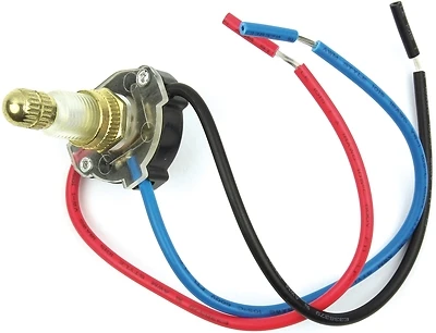 6a Single Pole/3-way Rotary Appliance Switch Brass, Model 61206, 1 Pk