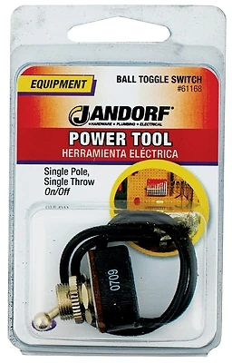 6a Single Pole Ball Toggle Power Tool Switch Black/silver Spst 1 Pk Model 61168