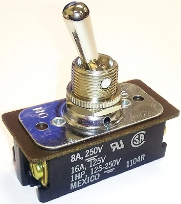 16a Double Pole Toggle Power Tool Switch Black/silver Dpst 1 Pk Model 61170