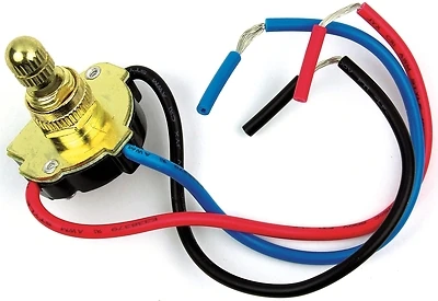 6a Brass Rotary Switch, Single Pole/3-way, 125v, Model 61215, 1 Pk