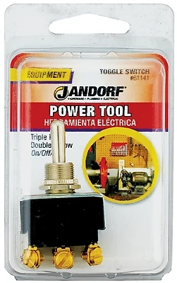 15a Three Pole Toggle Power Tool Switch Silver 1 Pk, Model 61141, Tpdt