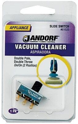 6 Amps Double Pole Slide Appliance Switch Black/silver 1 Pk, Model 61020