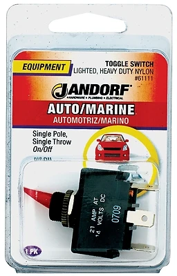 21a 14vdc Single Pole Toggle Switch Red/silver Spst 3 Tabs 1 Pk