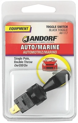 20a Single Pole Toggle Switch Black Spdt 12vdc 1 Pk Model 61117