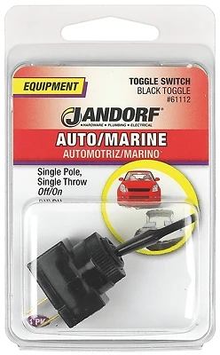 20a Single Pole Toggle Switch Black Spst 12vdc 2 Tab Terminals 1 Pk