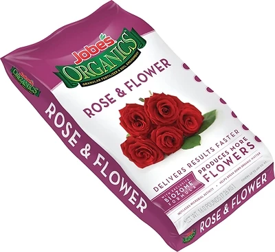 Jobe's 09423 Organic Rose And Flower Fertilizer, Biozome, 16 Lb, 3-4-3