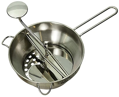 F0722-4 Food Mill, 2 Qt Capacity, Stainless Steel, 1 Pk