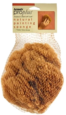 Armaly Proplus 15217 Natural Sea Sponge Painting Sponge, 5 In., Coarse Grit
