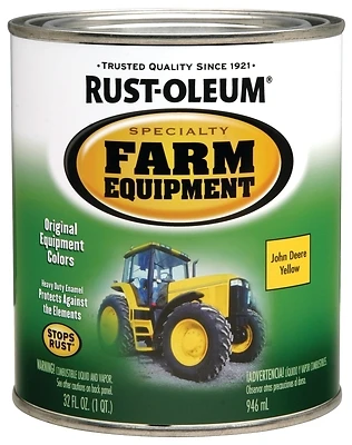 Rust-Oleum 7443502 Specialty Farm Equipment Enamel Paint, John Deere Yellow, 1 Qt