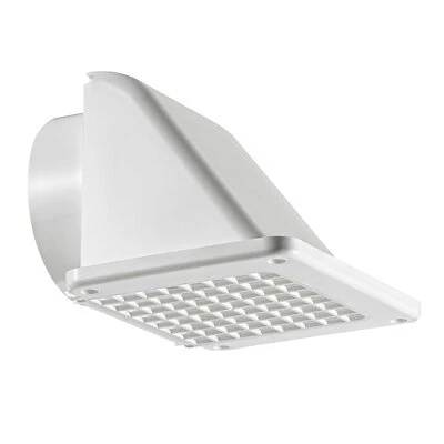 Lambro 144W Recessed Soffit Exhaust Vent, 4 In., White Plastic