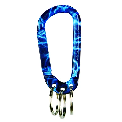 Hy-Ko KC557 Aluminum Lightning Carabiner Key Chain, 1 In. Diameter