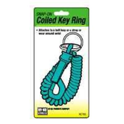 Coiled Key Ring & Plastic Clip, 25-Pk.