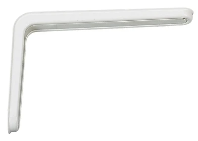 Slim-line 12 In. D. X 7.75 In. H. White Steel L Bracket