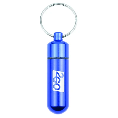 Hy-Ko KC608 Aluminum Survival Capsule Keychain, Blue