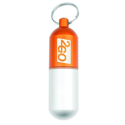 Hy-Ko KC609 Medium Survival Capsule Key Chain, Aluminum, Orange