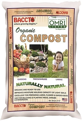 Baccto 1920 Organic Compost, OMRI Listed, 0.8 Cu. Ft.
