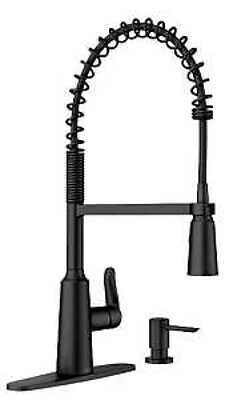 Edwyn Single Handle, High Arc Kitchen Faucet, Pull-Down Spray, Matte Black